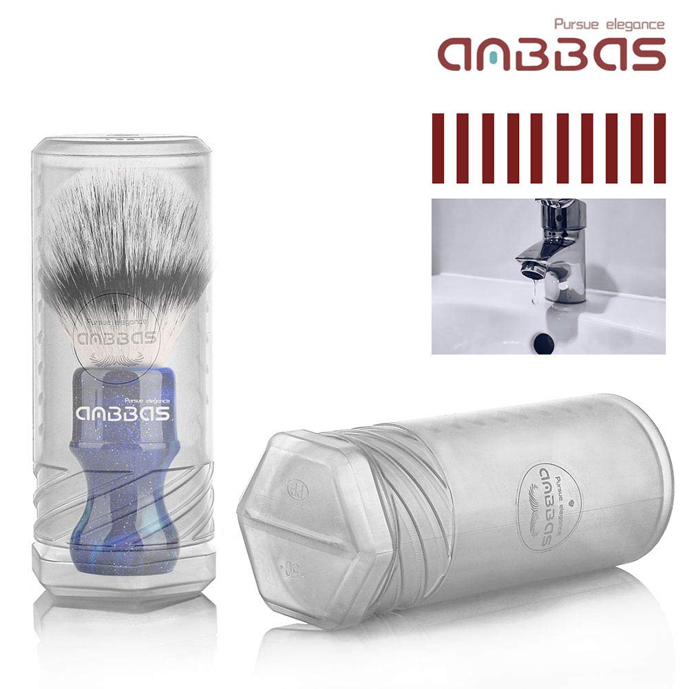 Anbbas Synthetic Badger Shaving Brush with Resin Handle,Nylon Bristles Hair Lathering Foam Brush for Men Travel Professional Wet Shaving(Blue,24 mm Beauty and Personal Care Anbbas