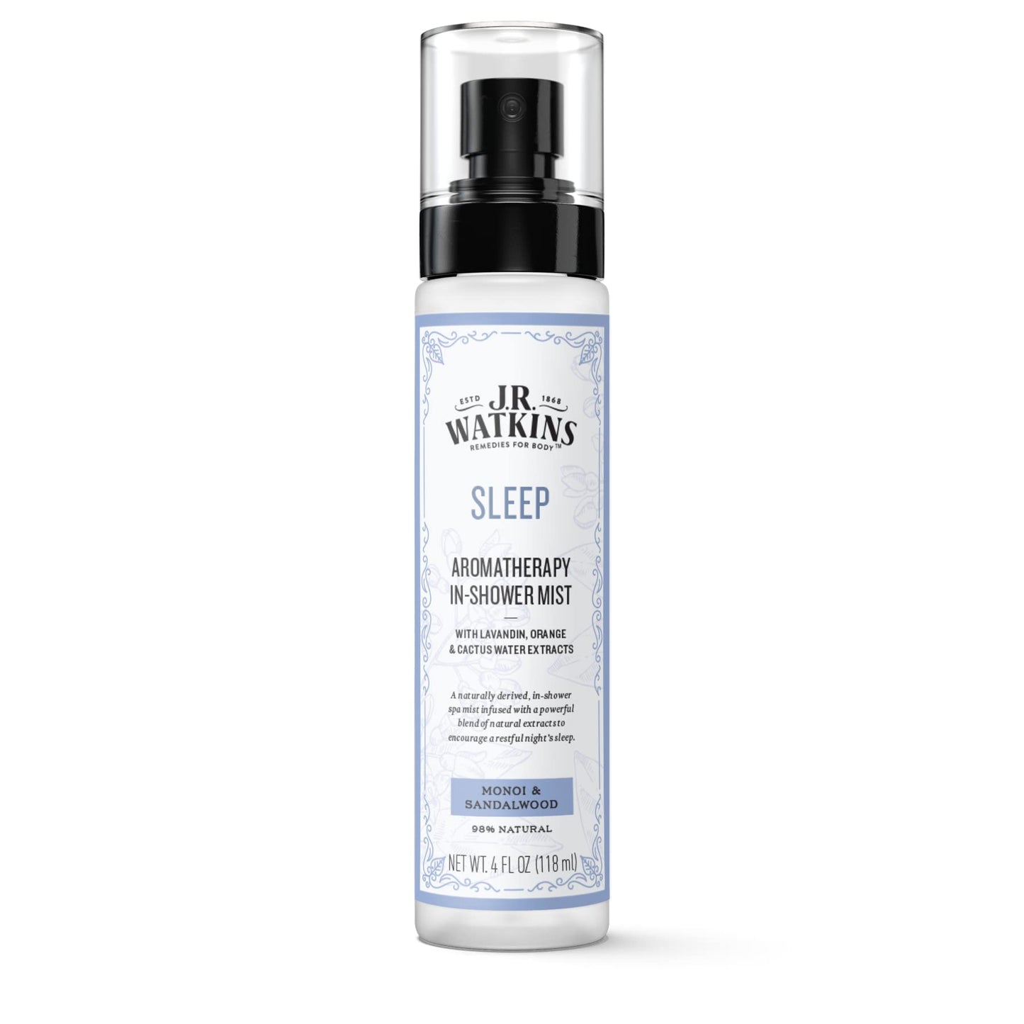 J.R. Watkins Sleep Aromatherapy in-Shower Mist, Natural Monoi & Sandalwood, 4 oz Beauty and Personal Care J.R. Watkins