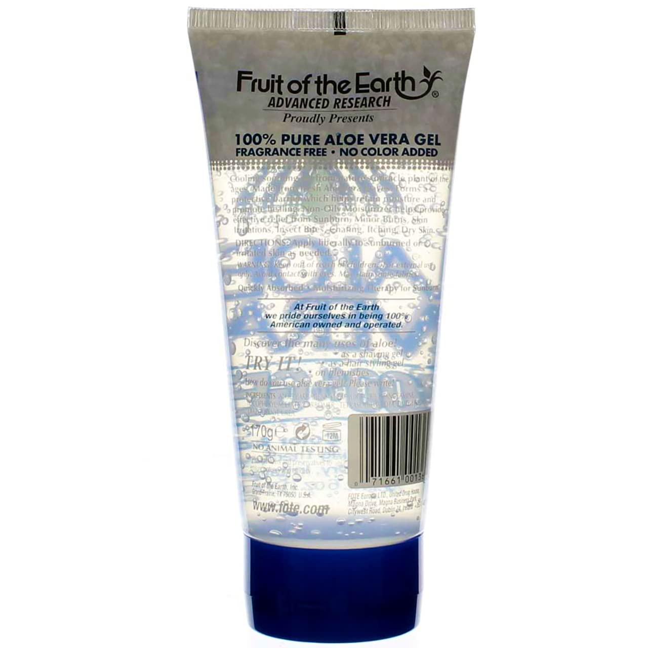 Fruit of the Earth Aloe Vera 100% Gel 6 oz (Pack of 2) Beauty and Personal Care Fruit of the Earth