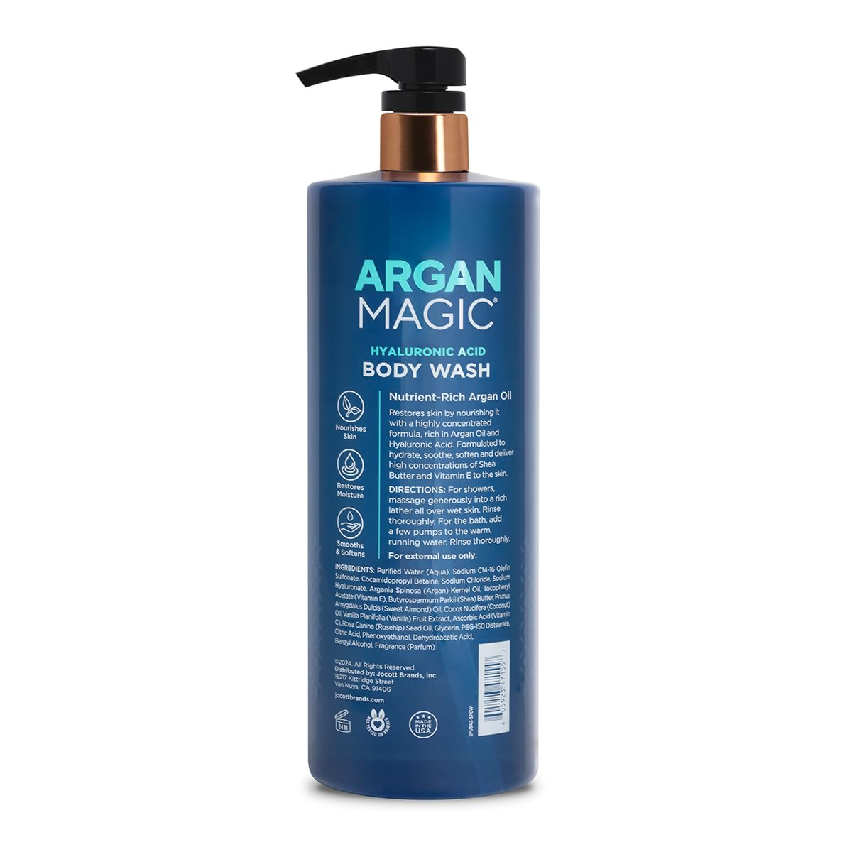 Argan Magic Hyaluronic Acid Body Wash - Cleanses, Refreshes & Softens with Hydrating Hyaluronic Acid and Nourishing Argan Oil | Paraben Free (32 Fl Beauty & Personal Care Argan Magic