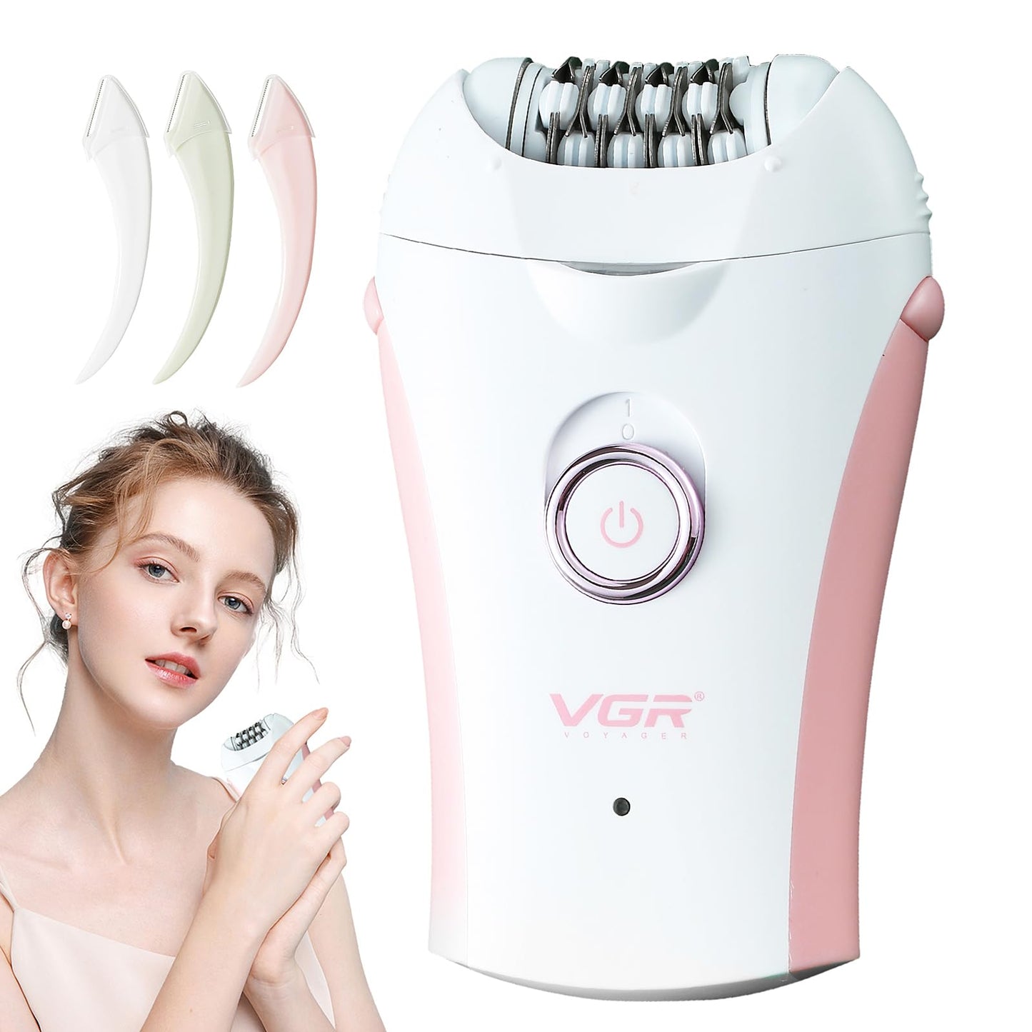 Glabrouse Skin Smooth Glide Epilator for Women,Facial Epilator for Women,Cordless Face Hair Remover with Light,Hair Rmoval for Face Bikini Legs, Body Beauty and Personal Care FabMay Beauty