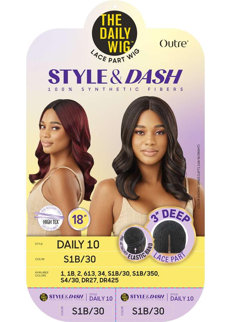 Outre The Daily Wig - Style & Dash - Daily 10 (JET BLACK 1)