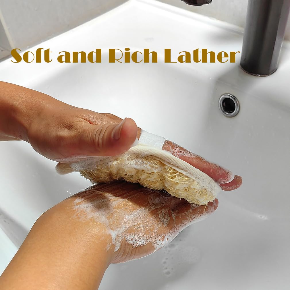 Zooshine 3Pcs 5.8" 100% Natural Loofah Sponge Body Scrubber,Dish Cleanner Beauty and Personal Care Zooshine