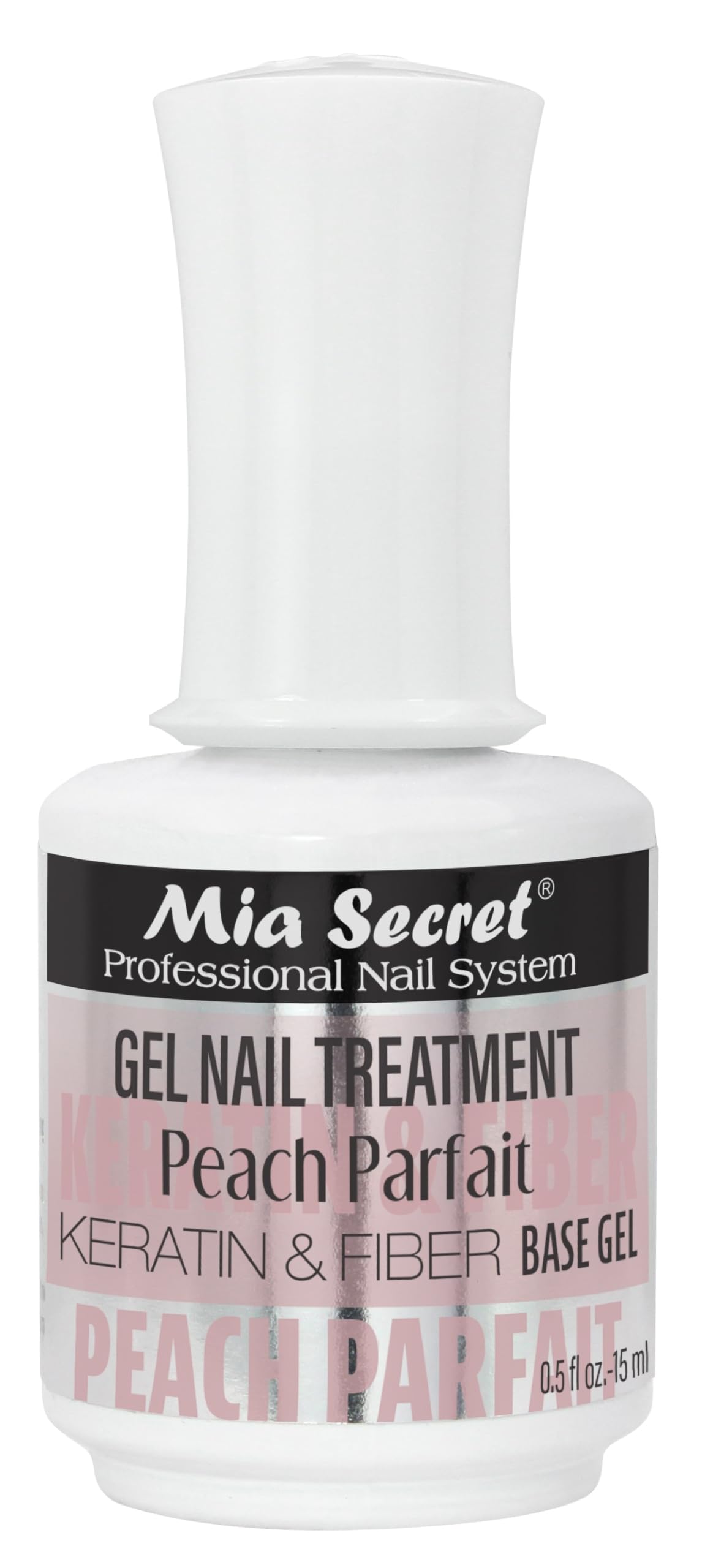 Mia Secret Professional Peach Parfait Scented Gel Nail Treatment Keratin Base & Top Gel 0.5 FLoz