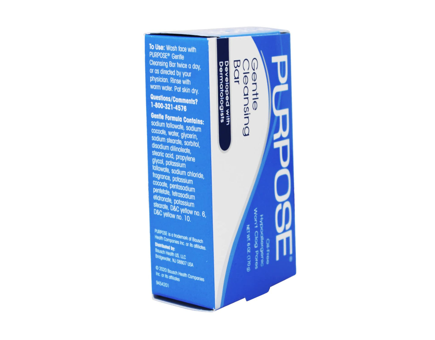 PURPOSE Gentle Cleansing Bar, Gentle As Water, All Skin Types, For Sensitive & Dry Skin, Oil-free, Hypoallergenic, Sulfate-Free, 6 oz Bar Beauty & Personal Care Purpose