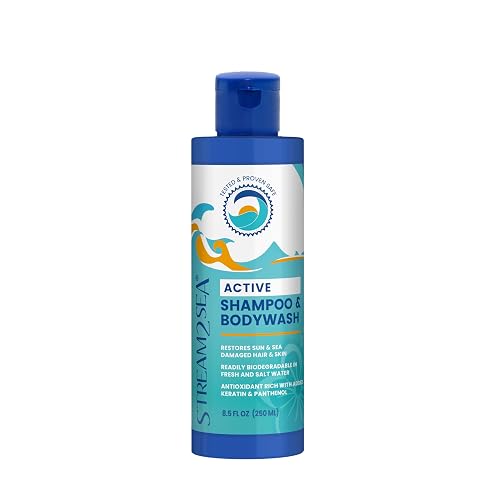 STREAM 2 SEA Shampoo and Conditioner, Body Wash 3 in 1 for Swim, Reef Safe Swimmers Shampoo for Men, Women & Kids, All Natural Organic Biodegradable Beauty & Personal Care STREAM 2 SEA