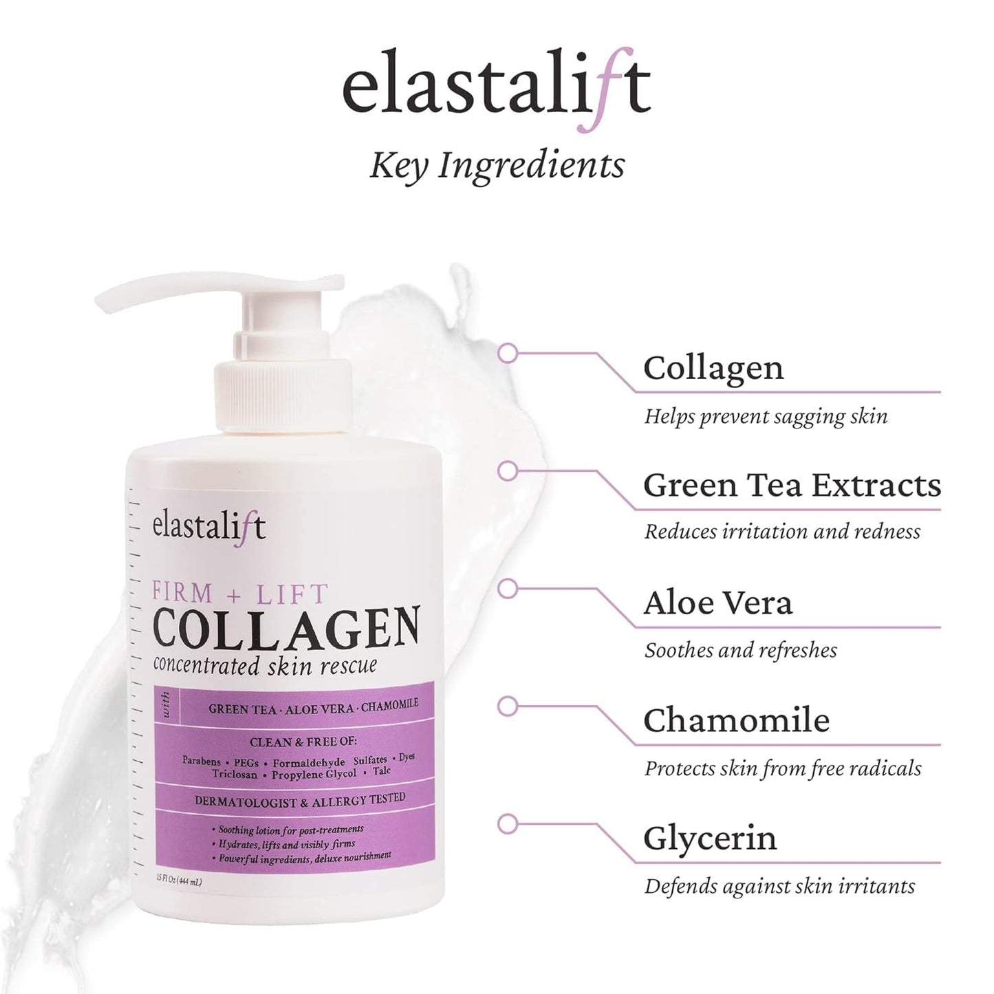 Elastalift Collagen Cream + Manuka Honey Cream Body Lotion & Face Moisturizer Skin Care Bundle For Women & Men | Skin Tightening Collagen Firming Beauty & Personal Care Elastalift