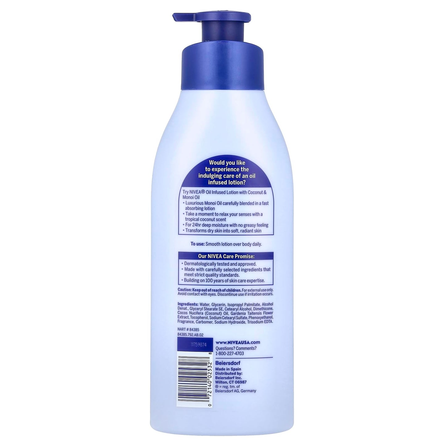 NIVEA Lotion Coconut & Monoi Oil Infused 16.9 Ounce (500ml) (Pack of 3) Beauty & Personal Care NIVEA