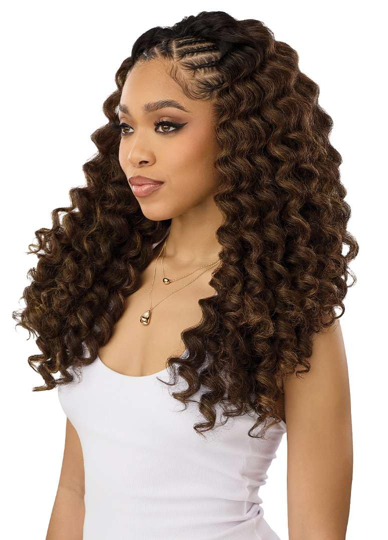 Outre Quick Weave Synthetic Half Wig - Romina (DR2/GINGER COPPER)