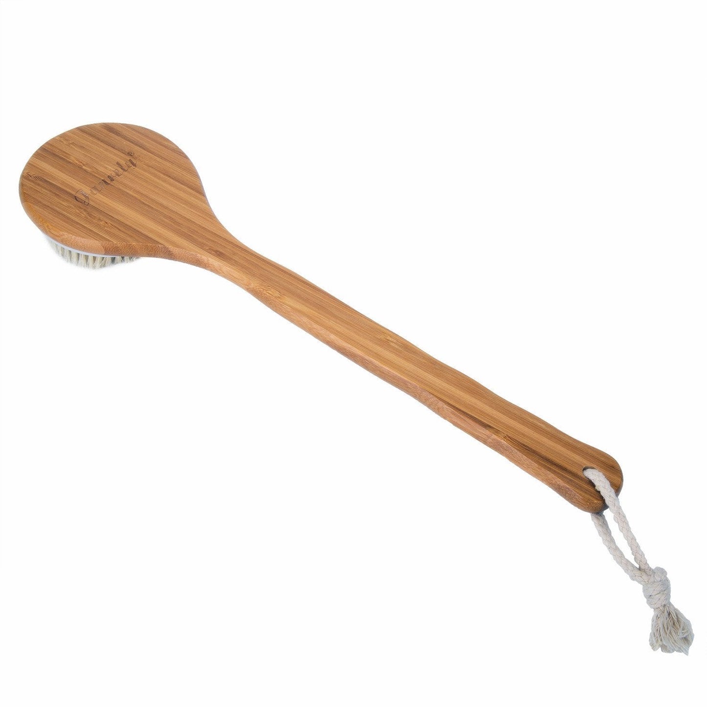 Janrely Bath Dry Body Brush Natural Bristles Back Scrubber With Long Wooden Handle For Cellulite And Exfoliating Beauty and Personal Care Janrely
