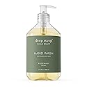 Deep Steep Liquid Hand Wash, Rosemary Mint, 17.6 oz - Moisturizing Cleanser with Olive Oil, Aloe Vera, Glycerin & Hyaluronic Acid - Vegan, Clean Beauty & Personal Care Deep Steep