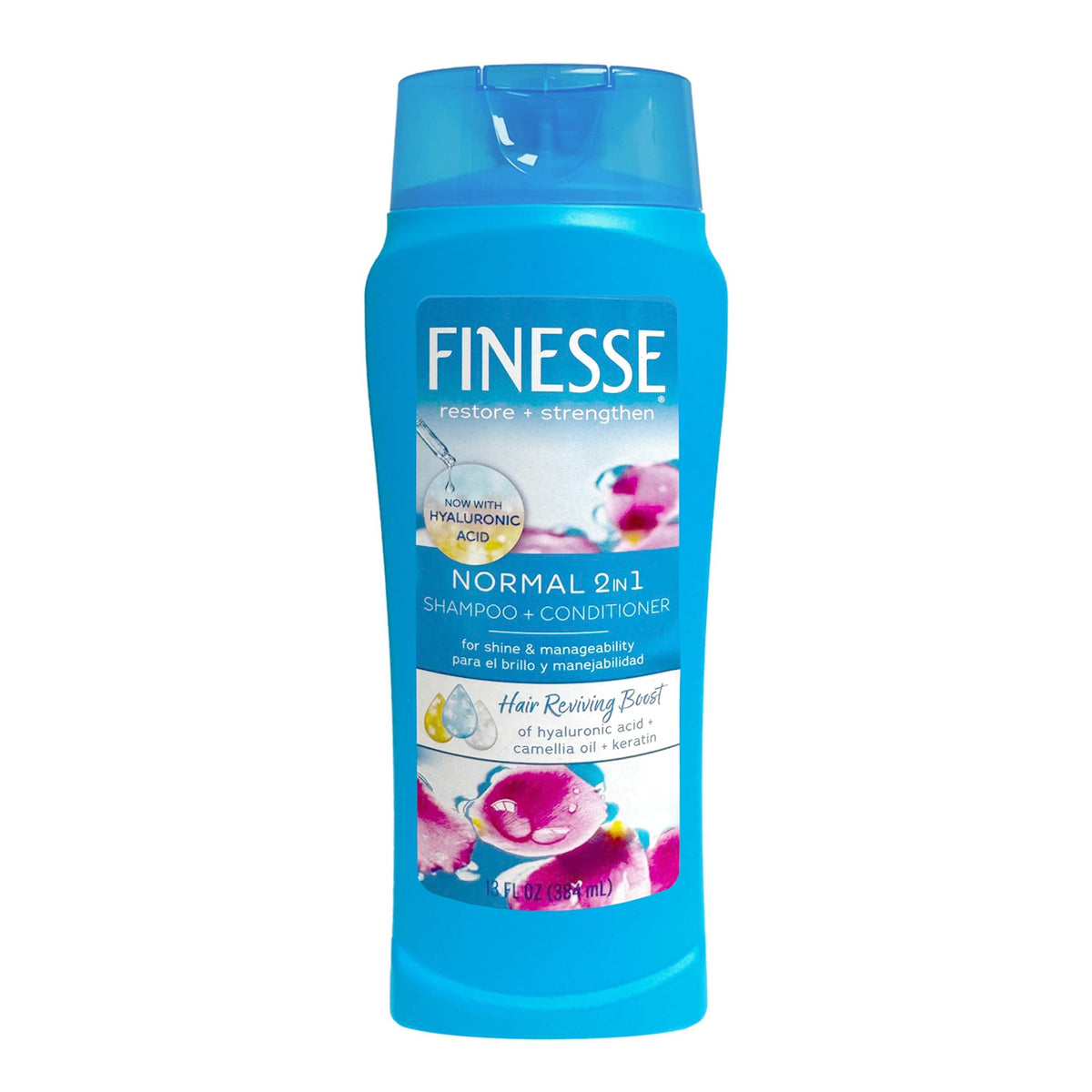 FINESSE Self Adjusting 2 in 1 Texture Enhancing Shampoo and Unisex Conditioner, 13 Ounce (I0025928)