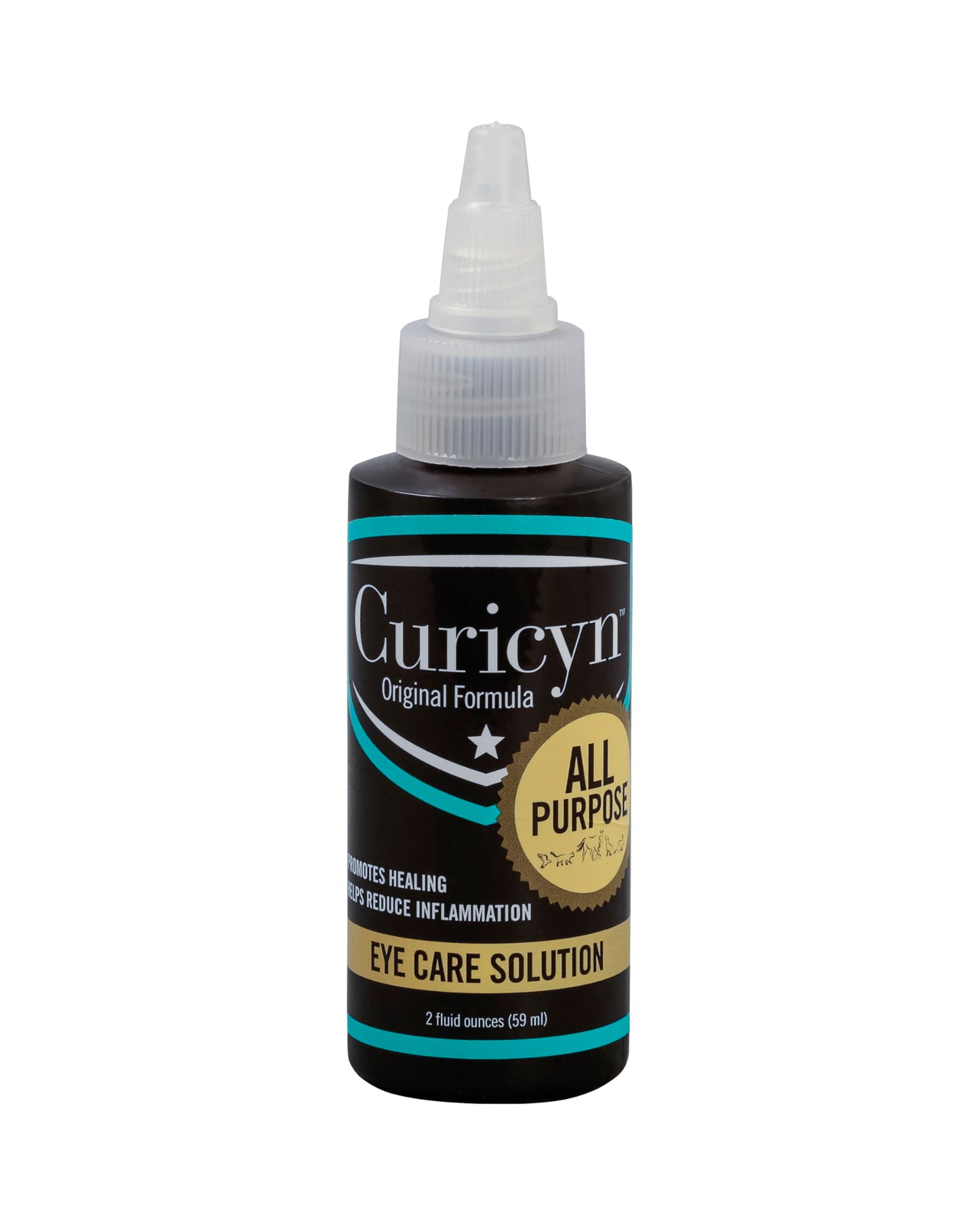 Curicyn Eye Care Solution 2 fl. oz. - Original Formula for Gentle Eye Relief - Non-Irritating Formula - All-Purpose Pet Eye Drops for Dogs, Cats Beauty & Personal Care Curicyn
