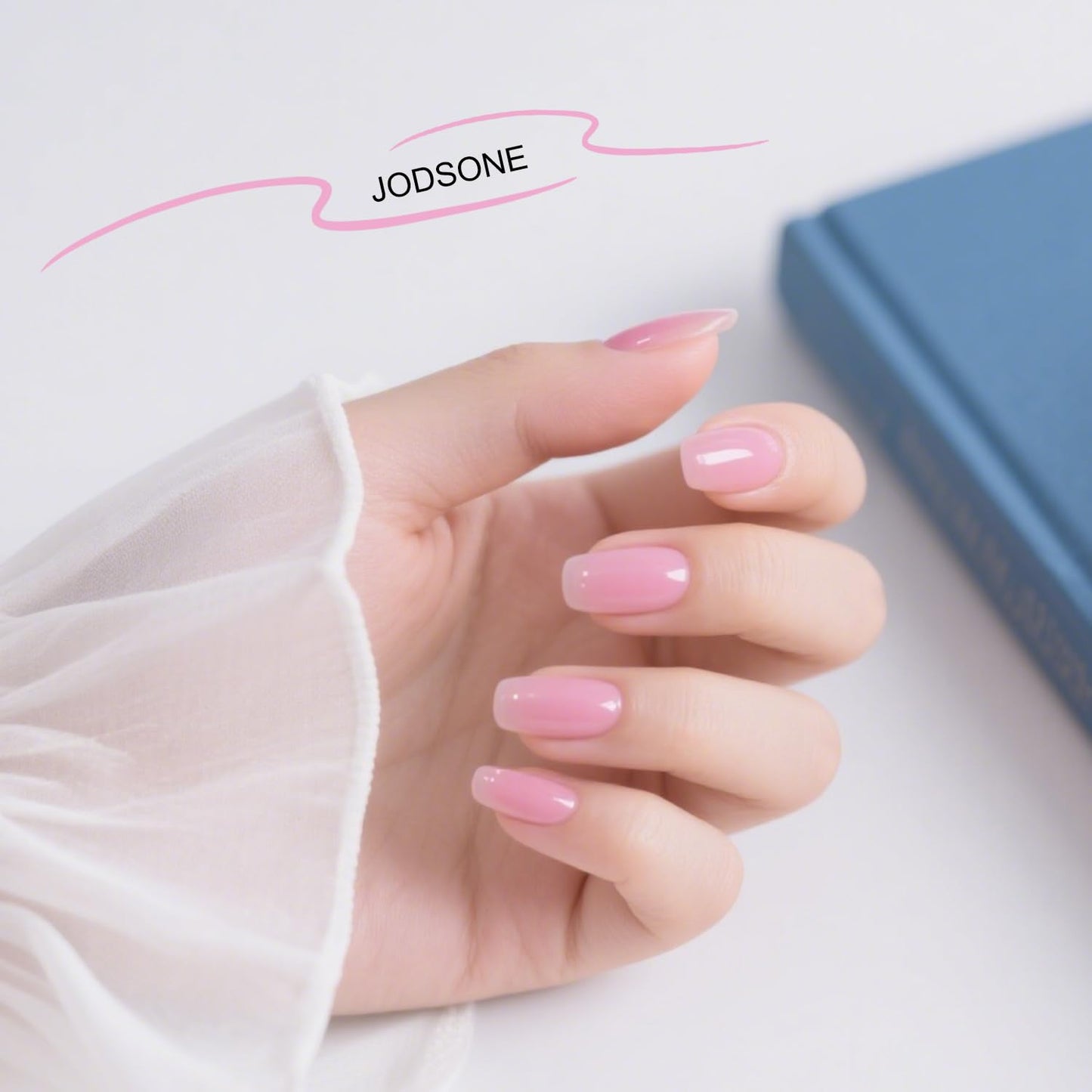 JODSONE Crystal Pink Gel Nail Polish 10ml Jelly Gel Polish Clear Nude Pink Nail Color Professional Finish Long-Lasting Low Odor Need U V Lamp Curing Beauty and Personal Care JODSONE
