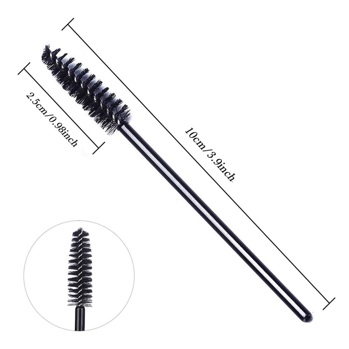 GUMIKE 100 Pcs Disposable Eyelash Mascara Brushes for Eye Lashes Extension Eyebrow and Makeup (Black) Beauty and Personal Care GUMIKE