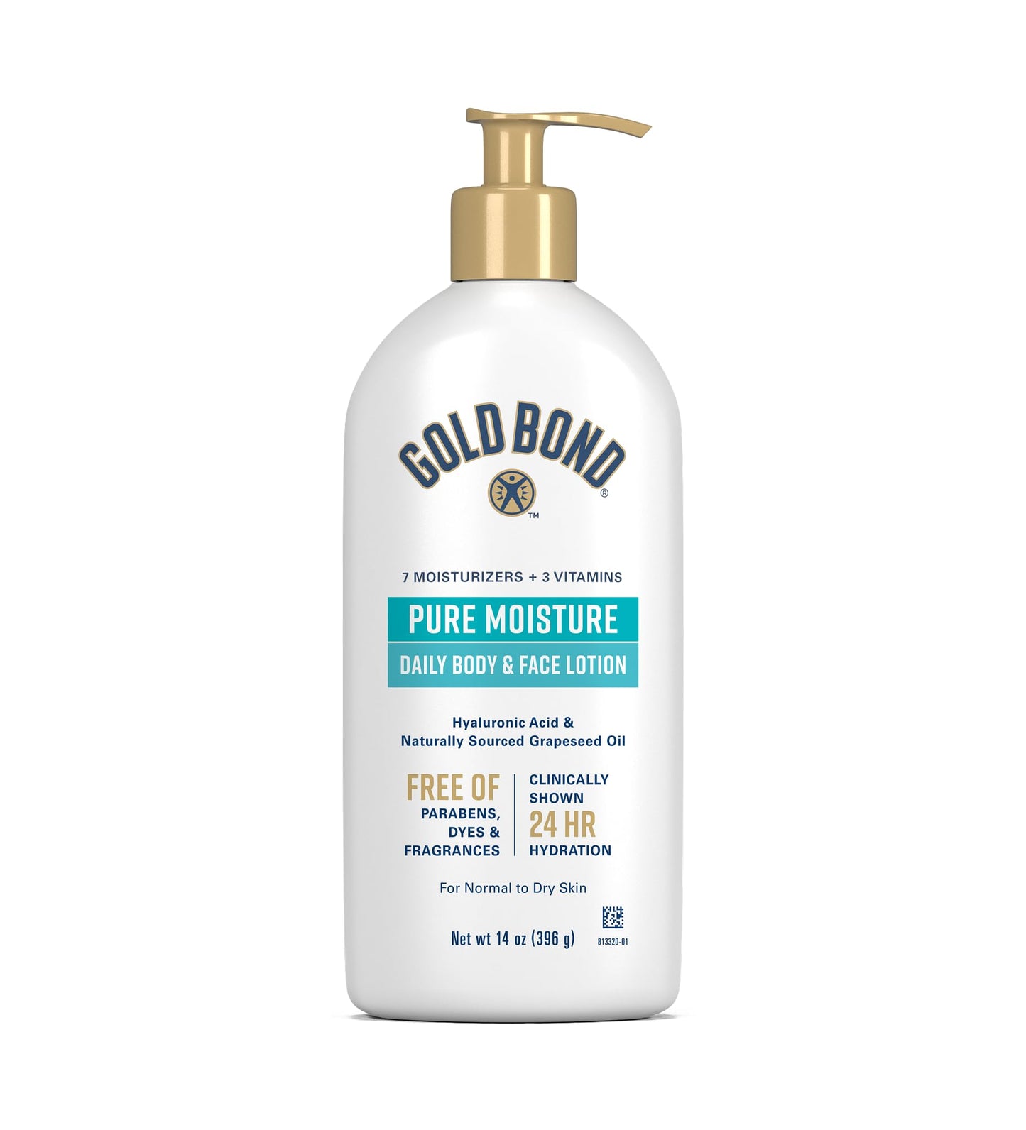 Gold Bond Pure Moisture Lotion, 14 oz., Ultra-lightweight Daily Body & Face Lotion for Dry Skin Beauty & Personal Care Gold Bond