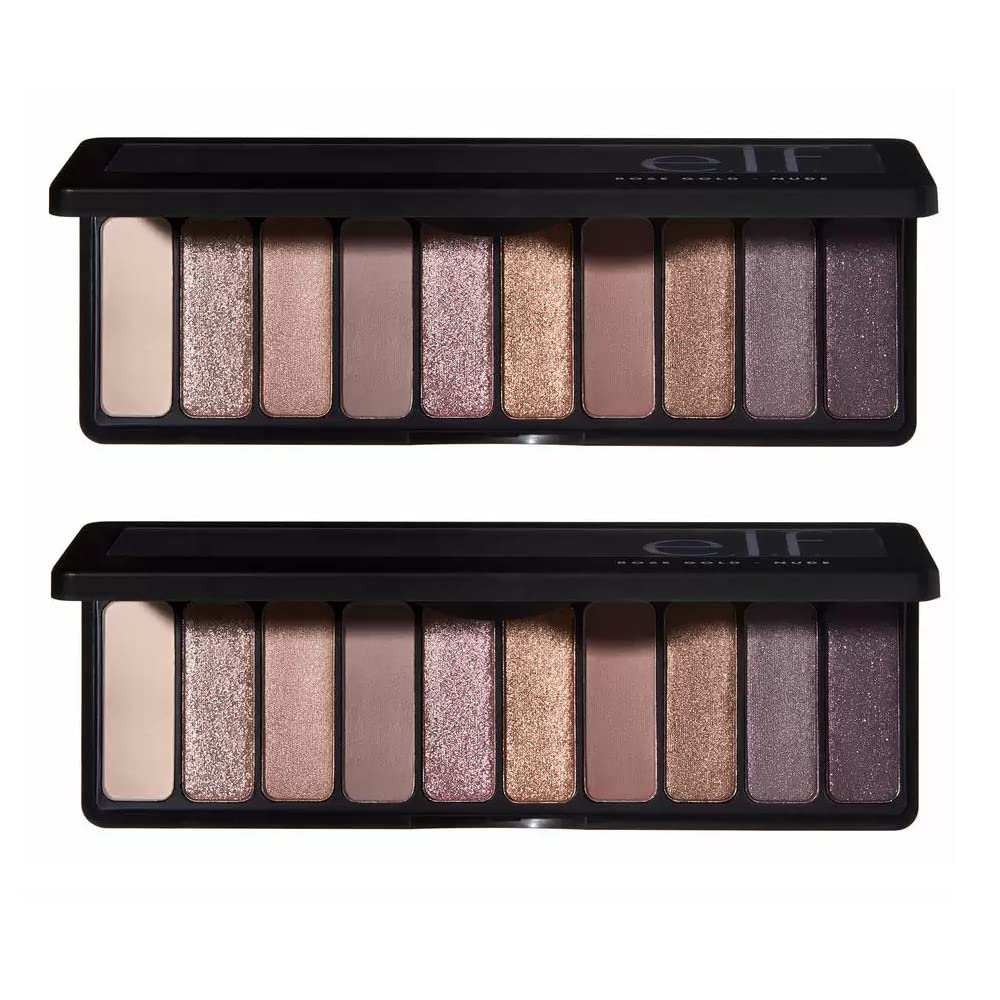 e.l.f. Pack of 2 Eyeshadow Palette, Rose Gold - Nude 83277 Beauty & Personal Care e.l.f.