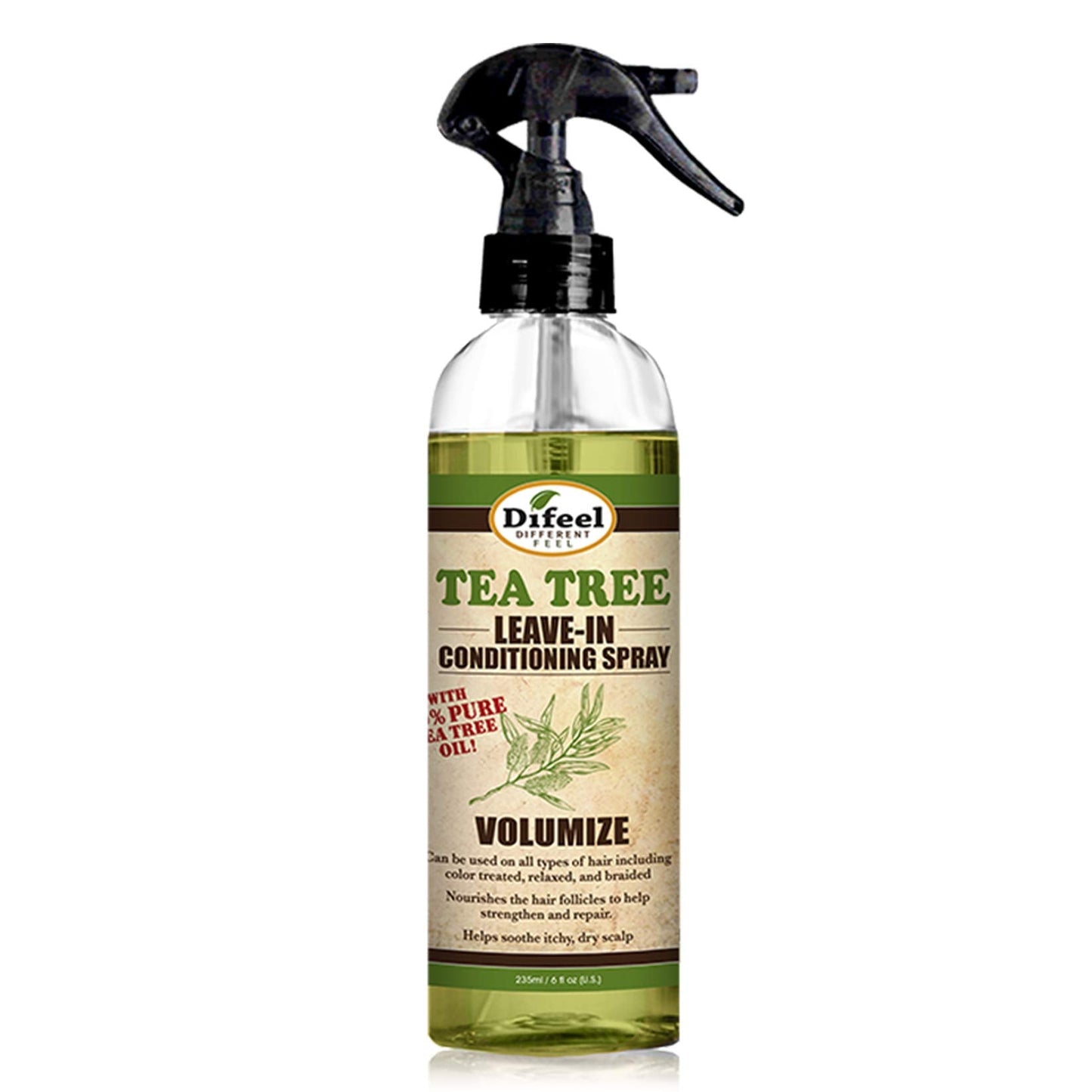 Difeel Volumize Leave in Conditioning Spray with 100% Pure Tea Tree Oil 6 ounce Beauty & Personal Care Difeel