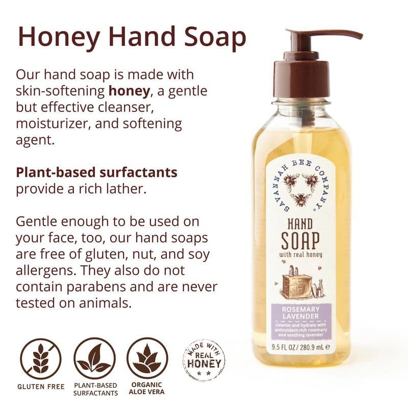 Savannah Bee Company Liquid Hand Soap - Natural Hand Soap with Essential Oils Beauty & Personal Care Savannah Bee Company