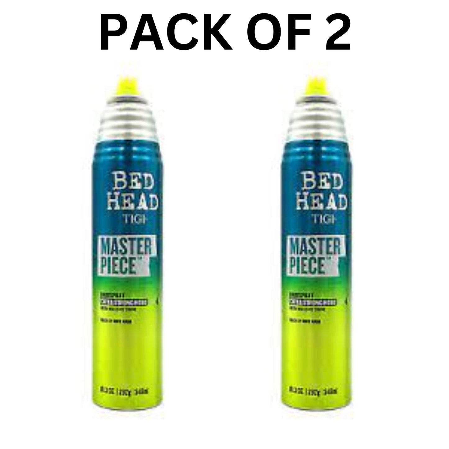 Bed Head Masterpiece Hair Spray for Men & Women 10.3 oz (Pack of 2) | Frizz -Control & Extra Strong Hold Hair Spray with Massive Shine Beauty & Personal Care Fiico