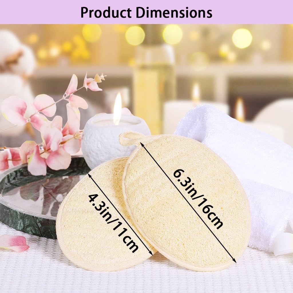 haikuluo Natural Loofah Body Scrubber Sponge,3 Pack Beauty and Personal Care haikuluo