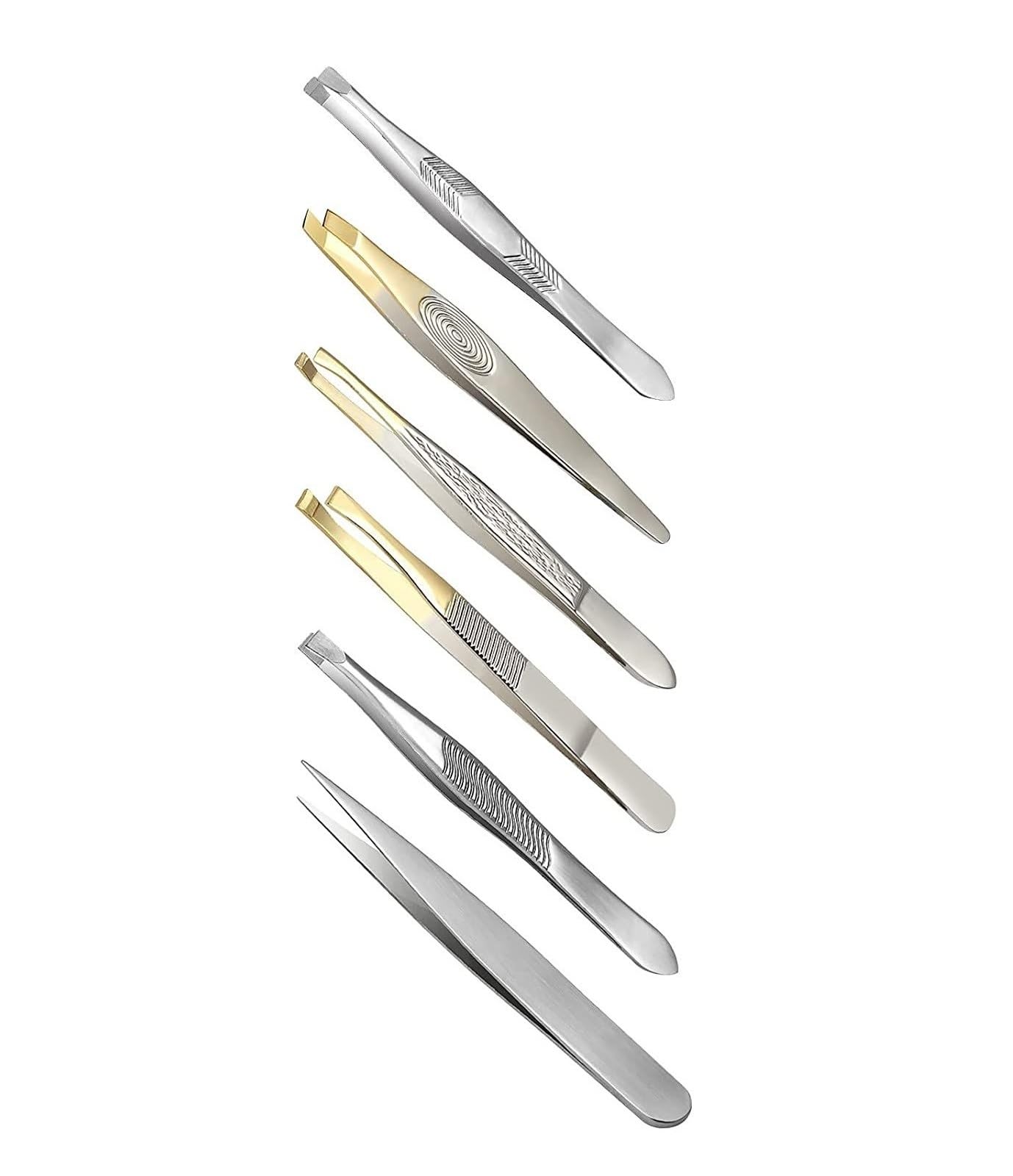 Multipurpose Stainless Steel Eyebrow Tweezer For Facial Hair Ingrown Hair Removal For Plucking Eyebrows Repair Clip Beards Tool(6) Beauty and Personal Care CCZKXZXY