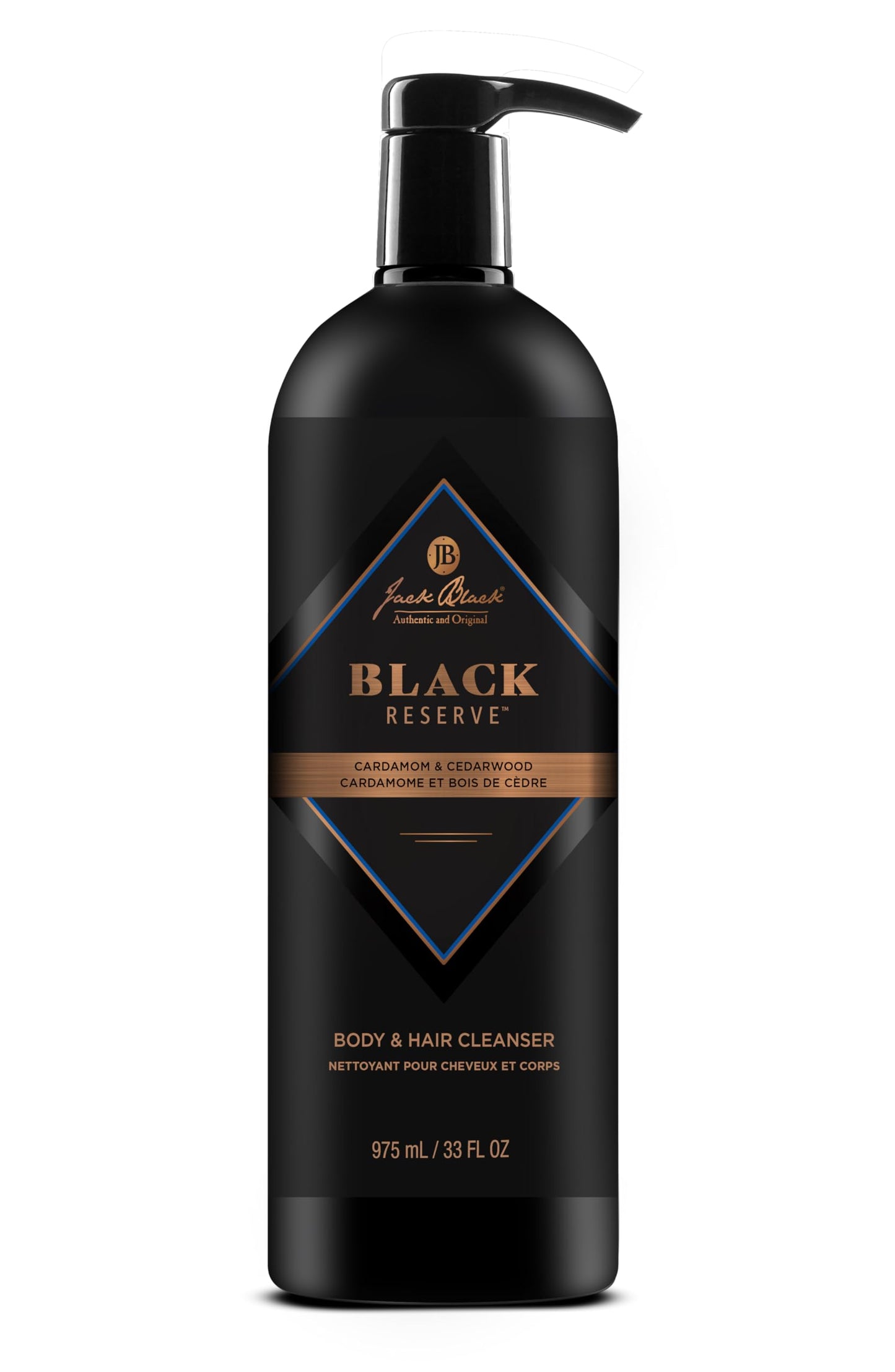 Jack Black - Black Reserve Body & Hair Cleanser, 33 Fl Oz - Cardamom & Cedarwood - Men’s Body Wash, Shampoo Haircare, Dual-Purpose Men’s Cleanser Beauty & Personal Care Jack Black