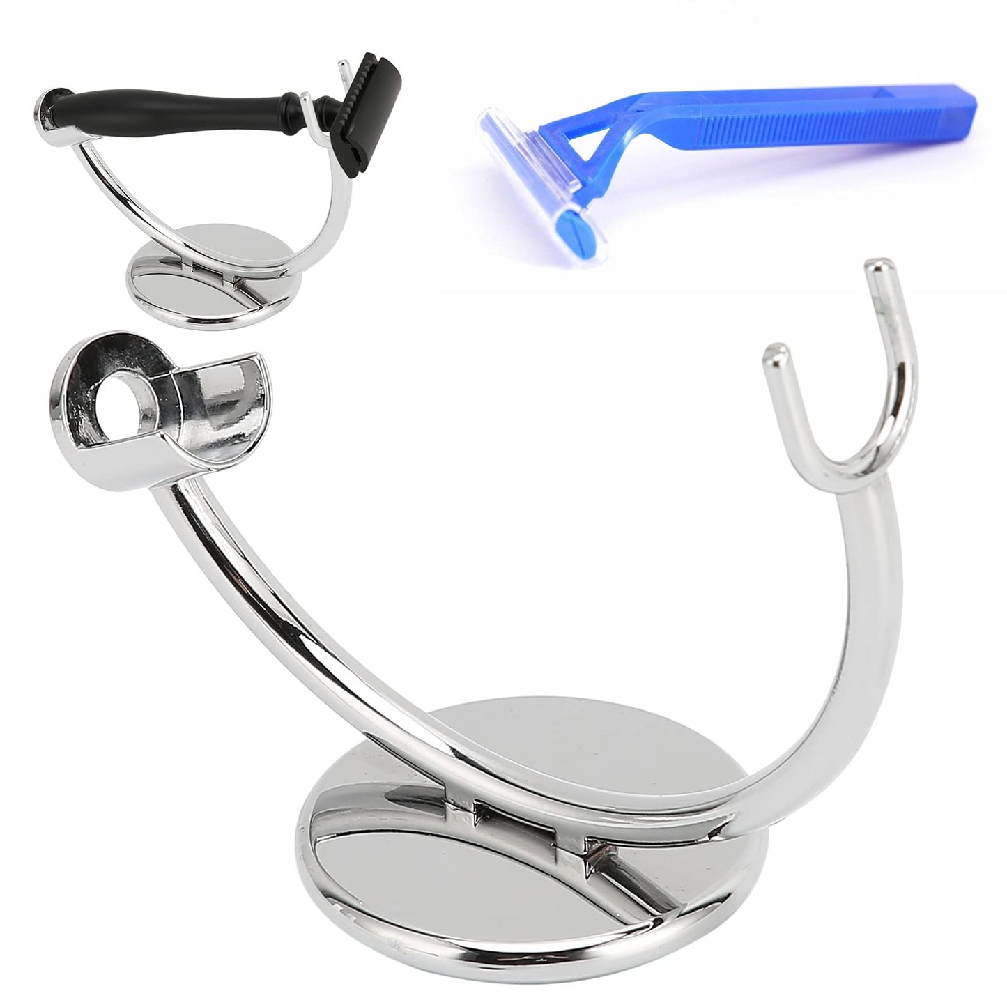 Brrnoo Straight Stand, Stainless Steel Stand, Curved Stainless Steel Stand Base and Polished Steel to Protect & Dry Beauty and Personal Care Brrnoo