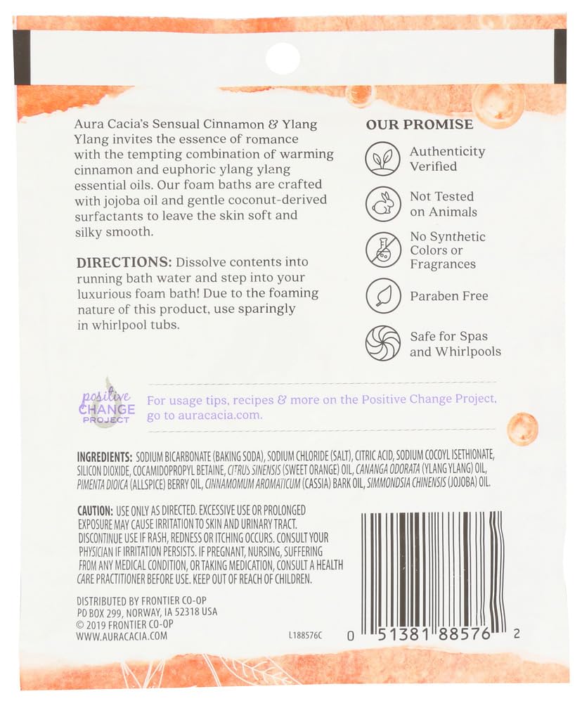 Aura Cacia Cinnamon & Ylang Ylang Foam Bath ( 6x2.5 OZ)6 Beauty and Personal Care Aura Cacia