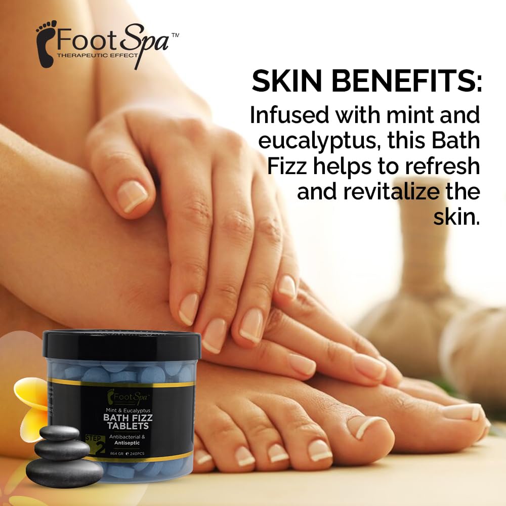 FOOTSPA - Bath Fizz, Mint & Eucalyptus - Relaxing Aromatherapy - 42 Ounces Beauty & Personal Care FootSpa