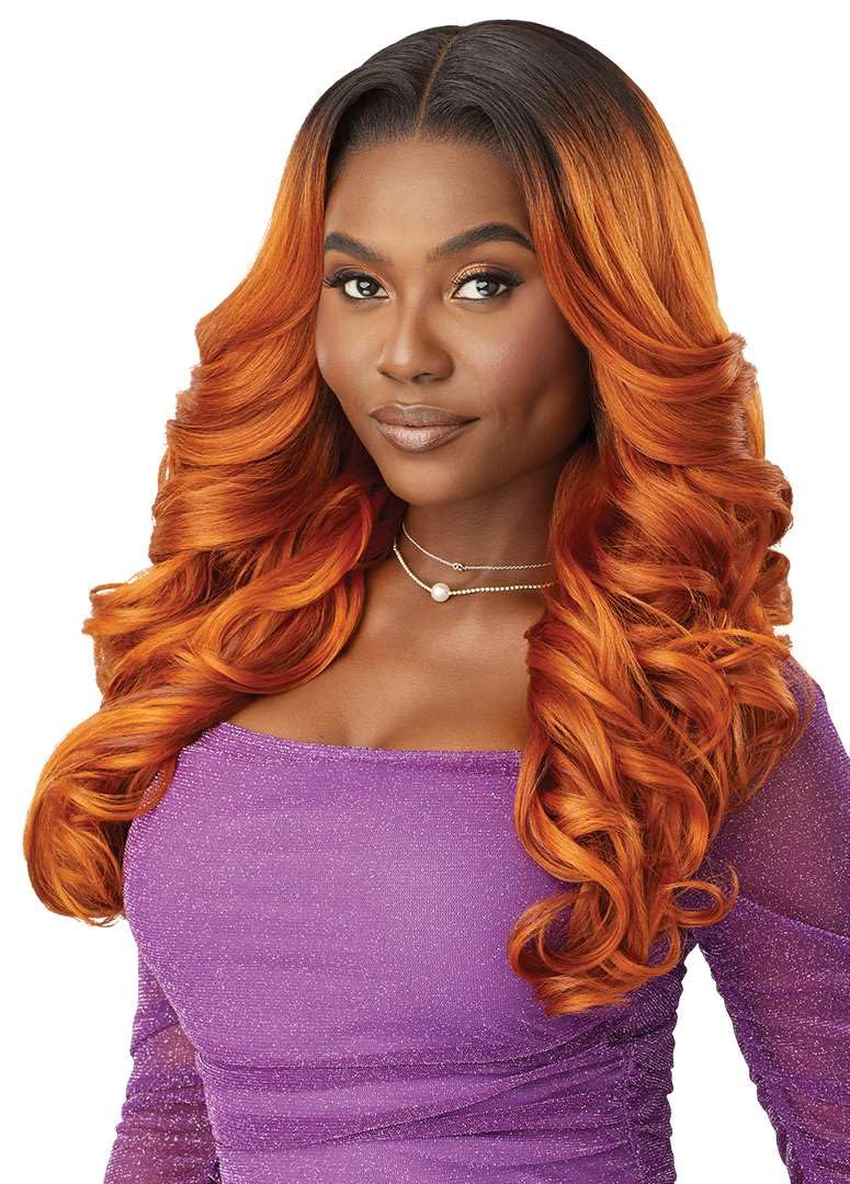 Outre Lace Front Wig - Perfect Hair Line 13X4 - Swoop Series - Swoop 10 (DARK BROWN 2)