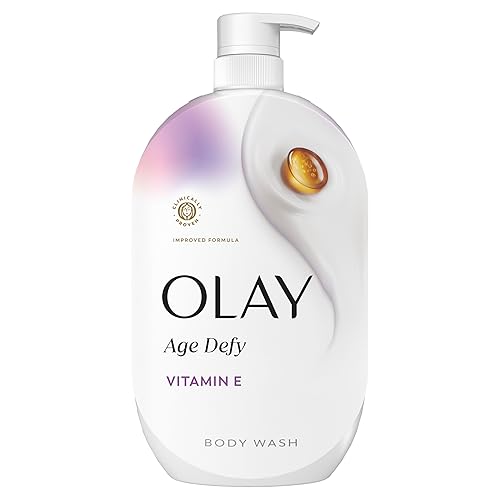 Olay Body Wash for Women, Age Defy with Vitamin E, 24/7 Moisture Barrier Repair, Hydrating & Cleansing Formula for Visibly Healthy Soft Skin, Vitamin Beauty & Personal Care Olay