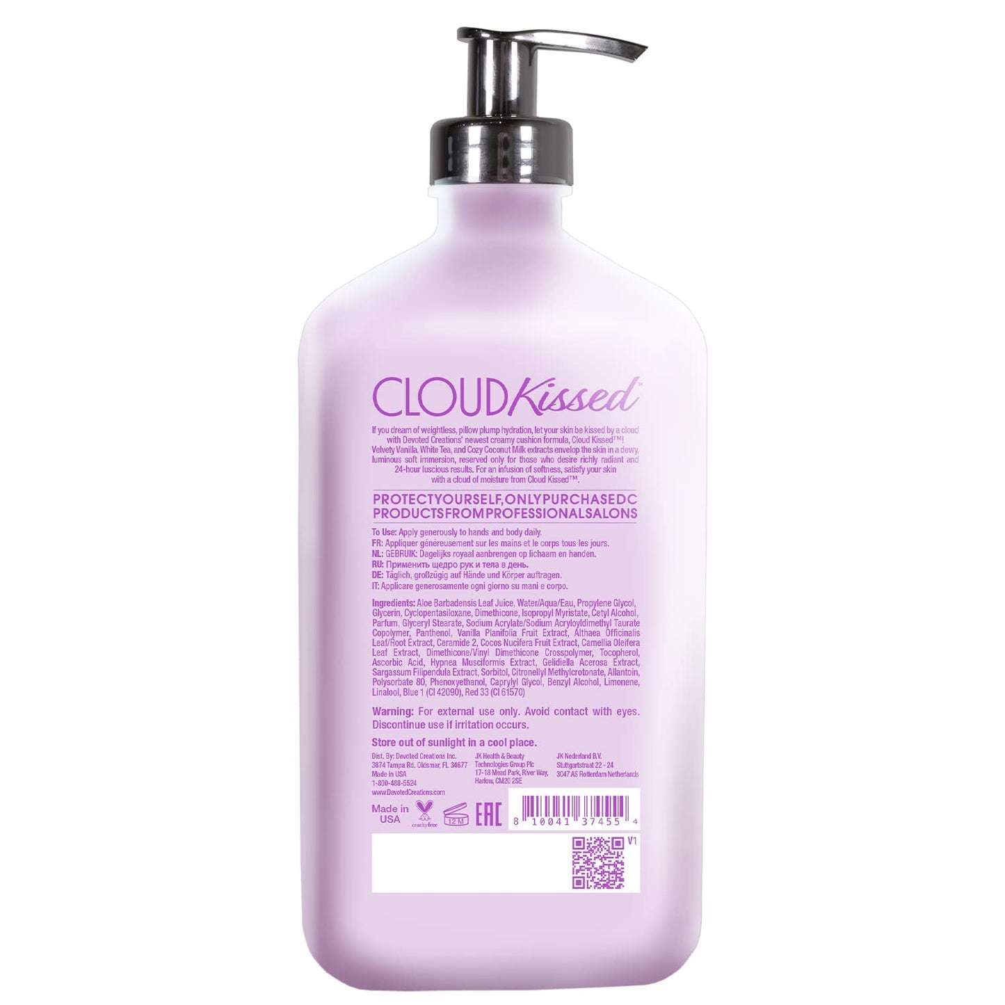 Devoted Creations Cloud Kissed Skin Moisturizer - Antioxidant & Hydrating Lotion for All Skin Types, 18.25 Fl Oz Beauty & Personal Care Devoted Creations