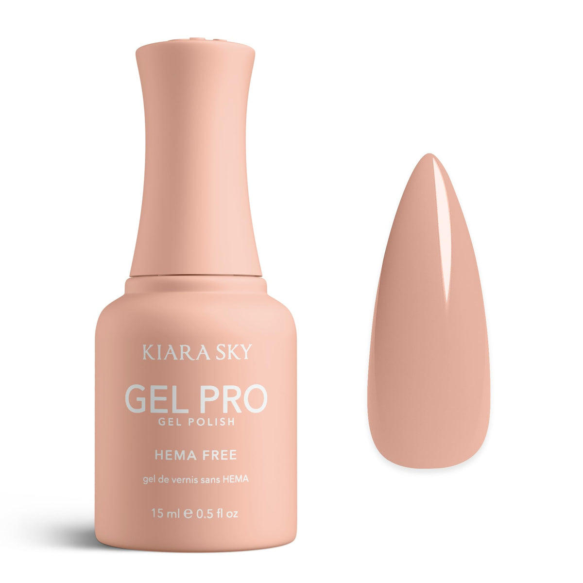 KIARA SKY Gel Pro HEMA-Free Gel Nail Polish | Full Coverage, 28+ Day Wear, Self-Leveling, UV/LED Soak-Off, 0.5 fl oz | Shell Yea! #014