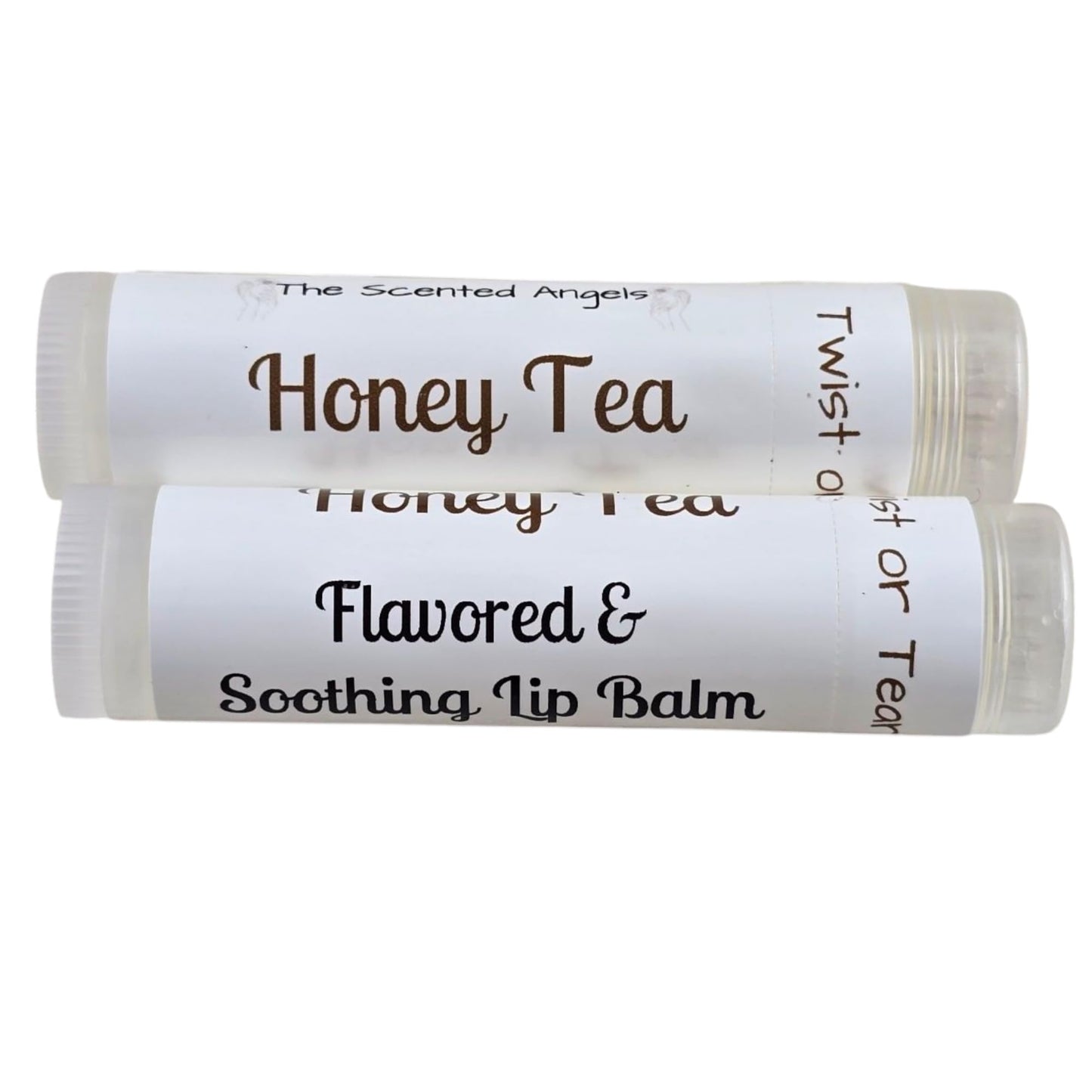 TSA Handmade Sweet Honey Tea Flavored Lip Balm with Beeswax, Vitamin E, Canola, Soybean, Coconut, Sunflower Oils for Women, Men, Teens, Tweens (2) Beauty and Personal Care The Scented Angels