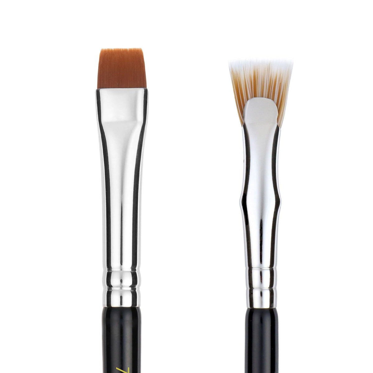 Bdellium Tools Professional Makeup Brush - Maestro Series 727 Double-Ended Bent Lash Fan/Flat Definer - With All-Vegan Synthetic Fibers, For Clean