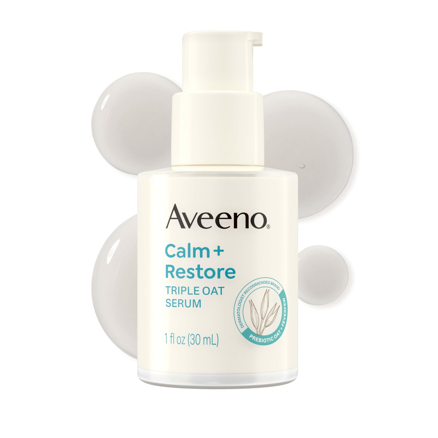 Aveeno Calm + Restore Triple Oat Hydrating Face Serum for Sensitive Skin, Gentle Lightweight Hydrating Serum for Face Instantly Smooths Skin Beauty & Personal Care Aveeno