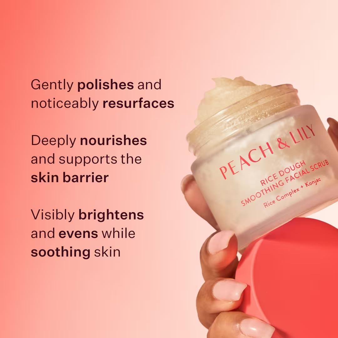 Peach & Lily Rice Dough Smoothing Facial Scrub Beauty & Personal Care Peach & Lily