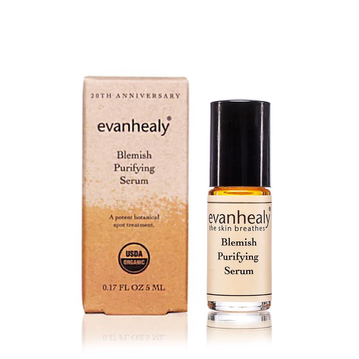 evanhealy Blemish Purifying Serum | Organic Facial Serum Roll-On for Blemishes | Natural Spot Treatment with Essential Oil for Oily & Sensitive Skin | Beauty & Personal Care evanhealy
