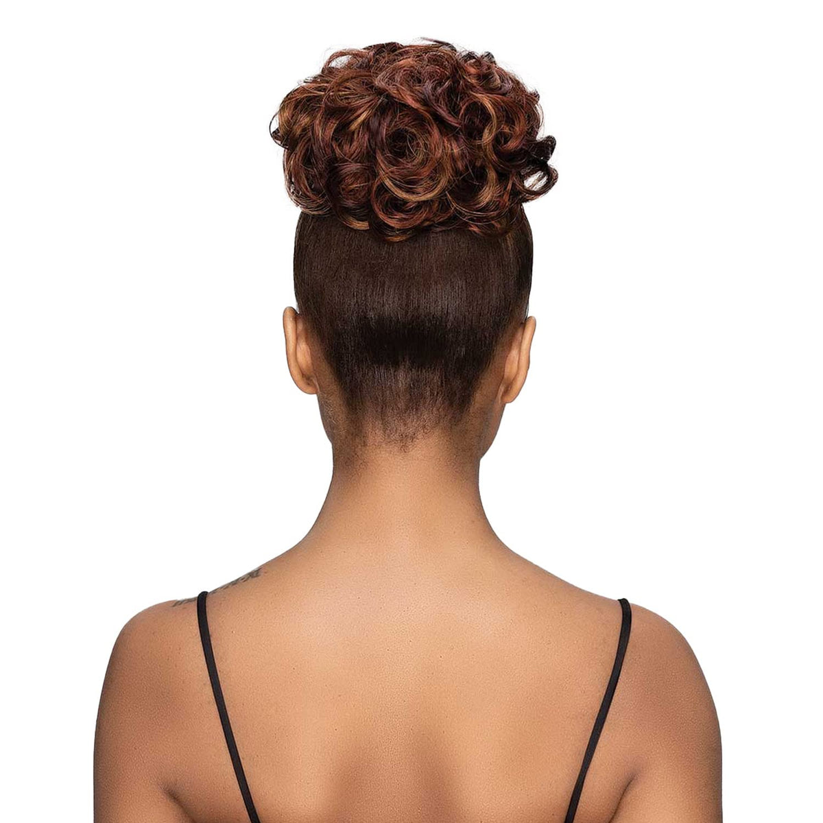 Janet Collection Human Hair Blend Bun Remy Illusion Scrunch - TENDRIL (HONEY BLONDE)