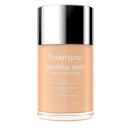 Neutrogena Healthy Skin Liquid Foundation Makeup Broad Spectrum SPF 20 Sunscreen, Medium Coverage, Vit B5, Antioxidants, All Day Wear, Warm Sand 270W Beauty & Personal Care Neutrogena