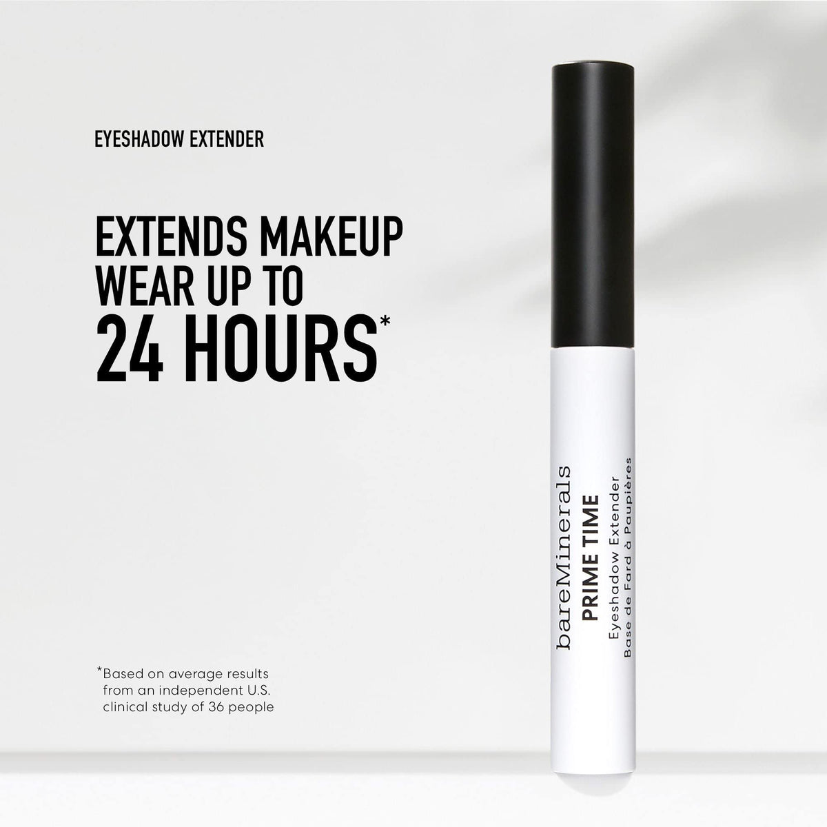 bareMinerals Prime Time Eyeshadow Extender, Primes + Smooths Eyelids For Eyeshadow Application, 24-Hour Wear, Crease-Proof, Waterproof, Vegan Beauty & Personal Care bareMinerals