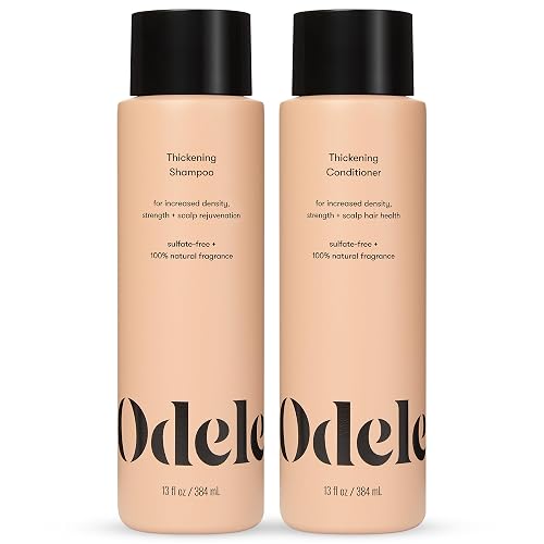Odele Hair Thickening Shampoo and Conditioner Set, Increases Density & Strength, for Straight or Wavy Hair Types, 13 Fl Oz Each (Pack of 2) Beauty & Personal Care Odele