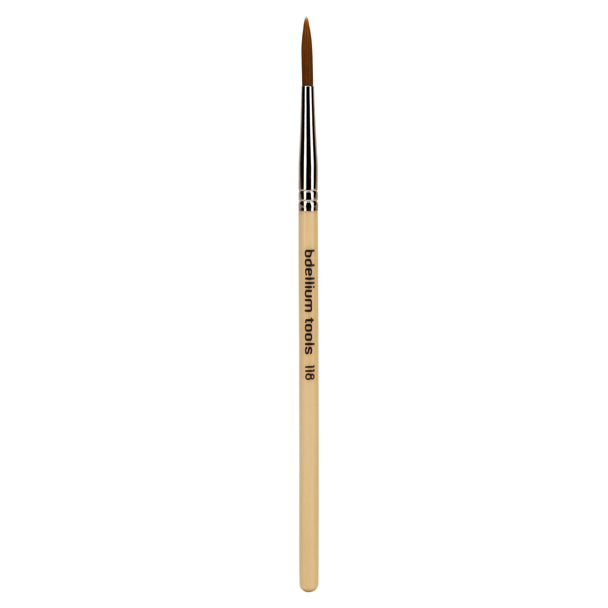 Bdellium Tools Professional Makeup Brush - Special FX Series 118 Tattoo Liner - With Soft Synthetic Fibers, For Artificial Tattoos (Bamboo, 1pc)