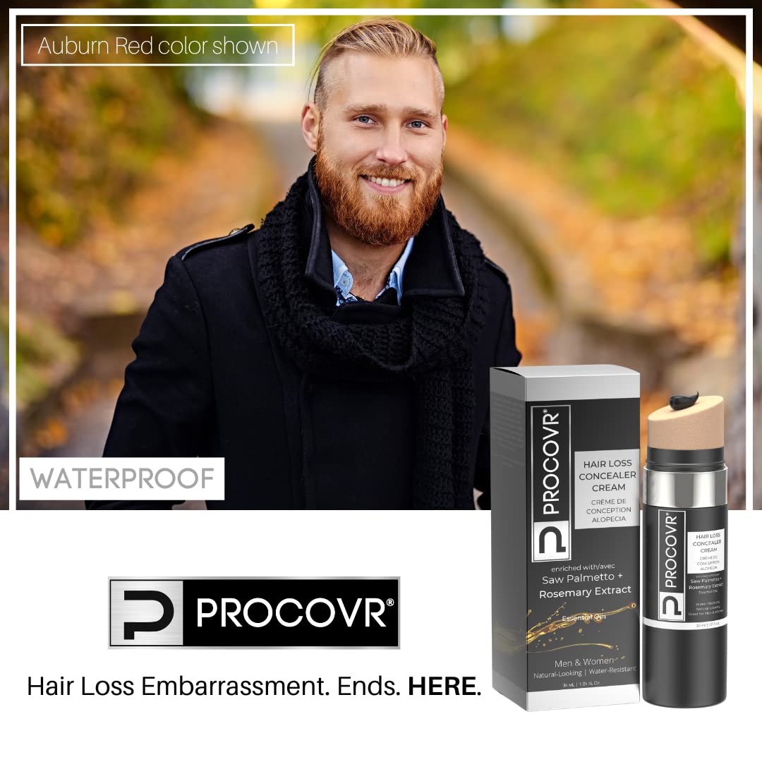 PROCOVR Hair Loss Concealer Cream - The ORIGINAL Thinning & Balding Hairline Enhancer, Hair Mascara for Natural Coverage & Thicker Appearance (Smoke Beauty & Personal Care PROCOVR