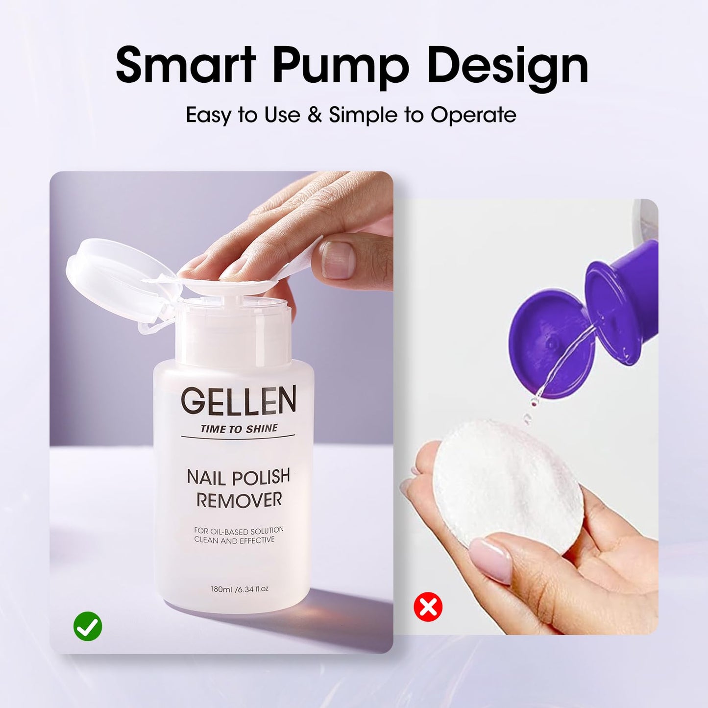 Gellen Nail Polish Remover, Non Acetone, for Quick Dry Polish, Pump Head Beauty and Personal Care GELLEN