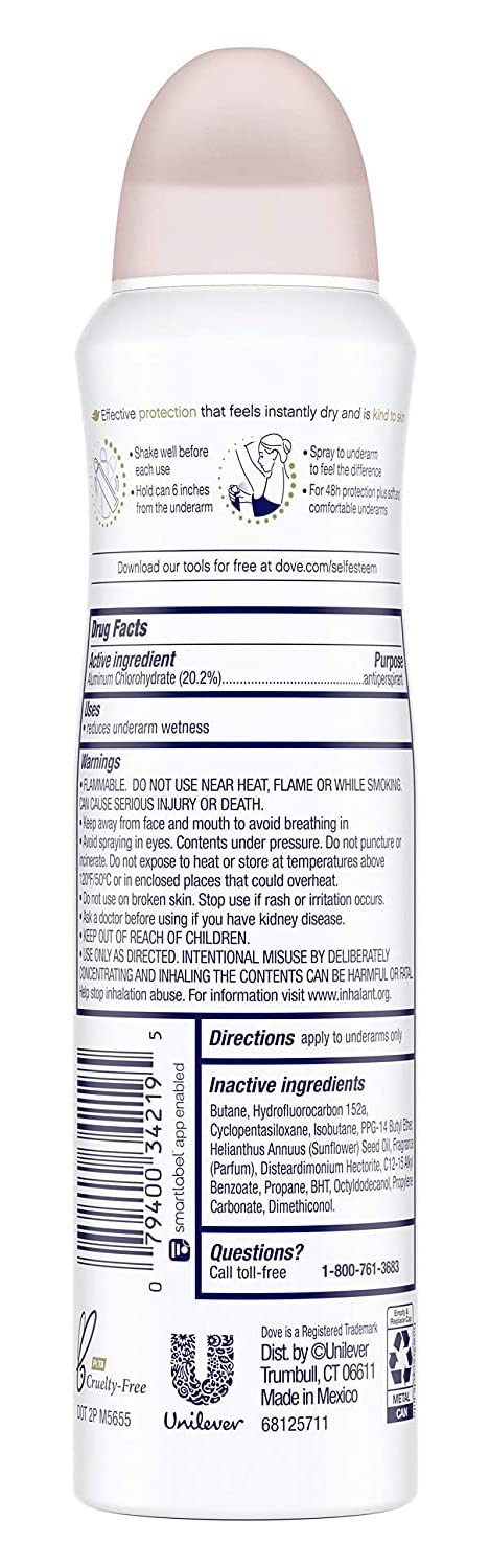 Dove Antiperspirant 3.8oz Dry Spray Beauty Finish (2 Pack) Beauty and Personal Care Dove