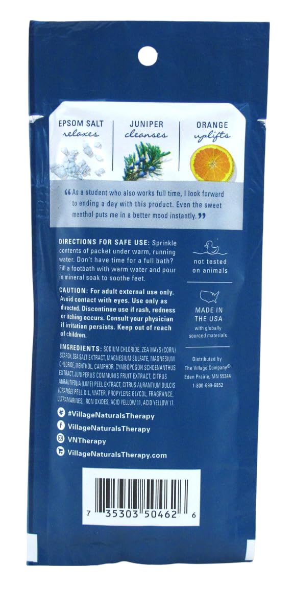Village Naturals Mineral Bath Soak Tension Cedar Citrus 2 Ounce (12 Pieces) Beauty and Personal Care Village Naturals Therapy