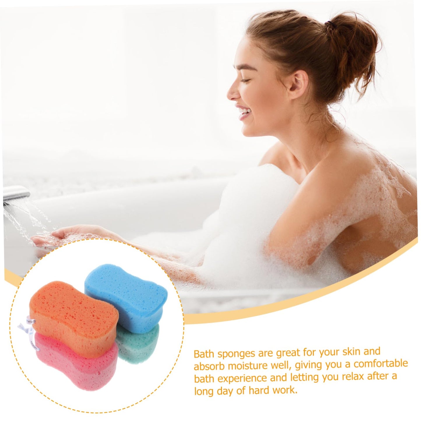 Uonlytech 8pcs Assorted Bath Sponges for Boys and Girls Adults Gentle Body Scrubbers Soft Bathing Accessories for Skin Massage and Dead Skin Removal Beauty and Personal Care Uonlytech