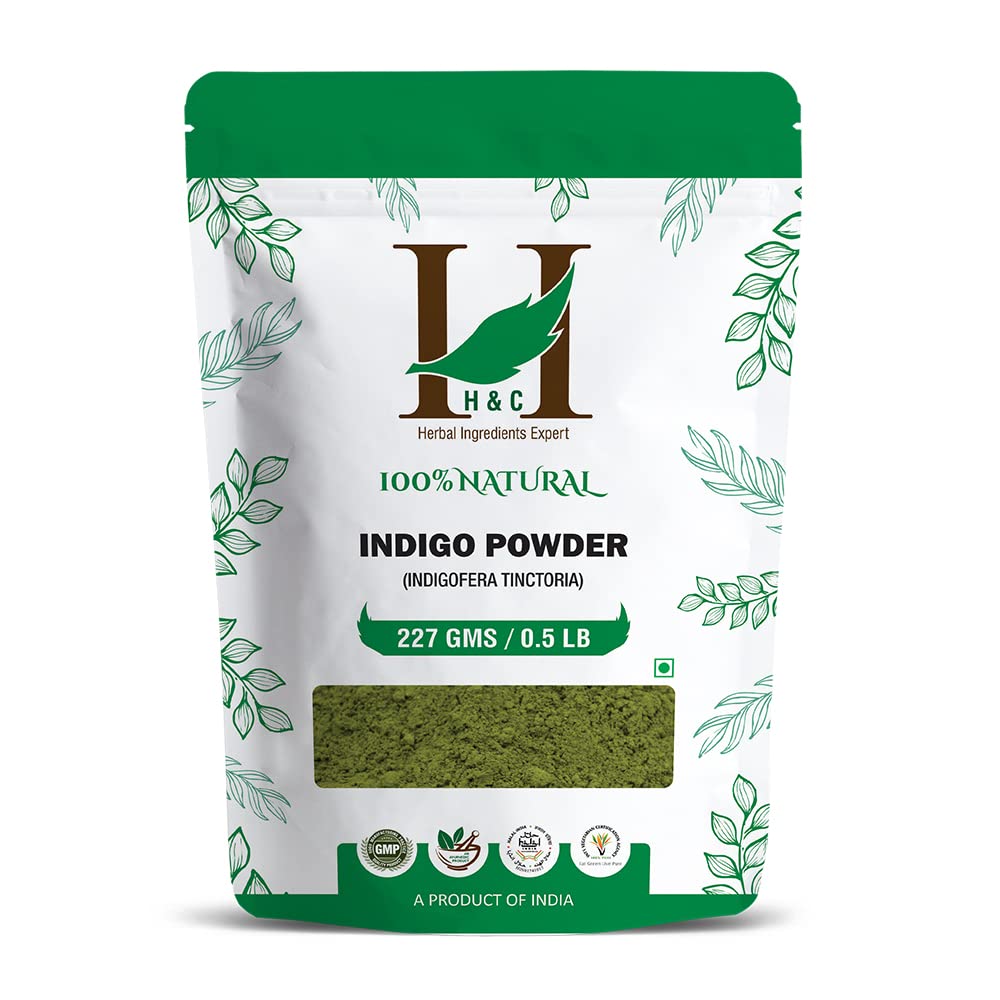 100% Natural Indigo Powder for Hair (227g / (1/2 lb) / 8 ounces) Indigofera tinctoria to color your hair brown to black Beauty & Personal Care H&C